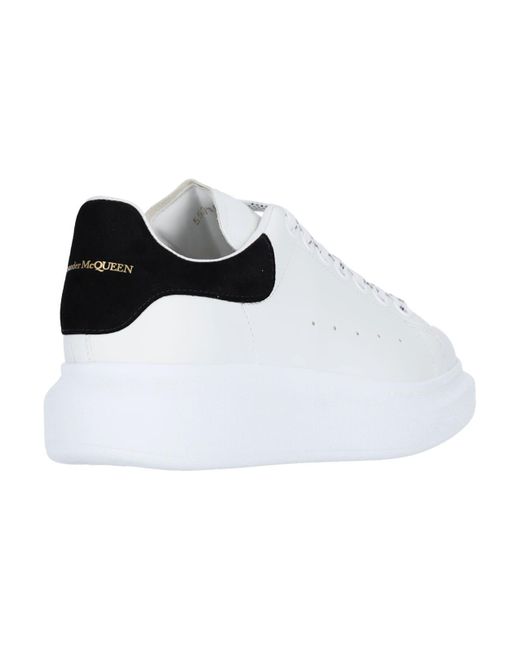 Alexander McQueen White Oversized Sneakers In And Dark Burgundy