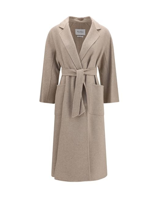 Max Mara Natural Ludmilla Coat Kashmir/Capra Hircus