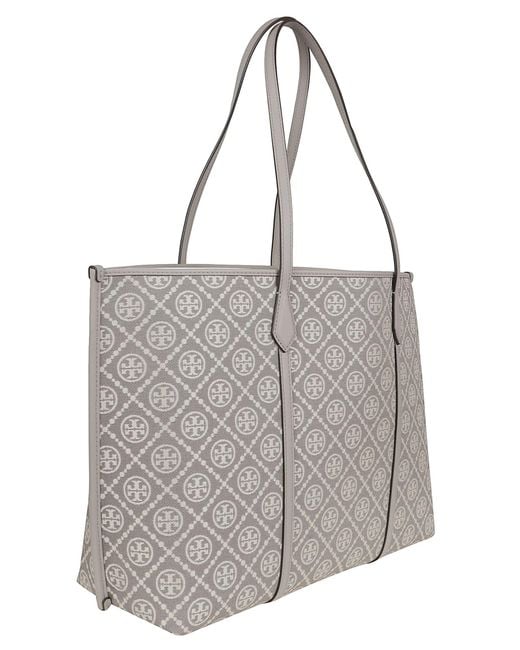 Tory Burch Gray Perry T Monogram Tote