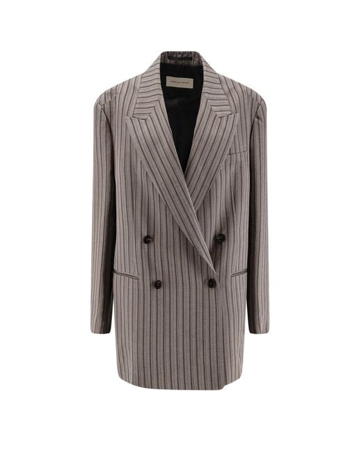 Dries Van Noten Gray Bliss Oversize Viscose Blazer