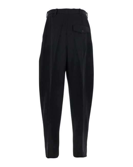 Jacquemus Black Trousers With Button Closure And Pleats On The Front for men