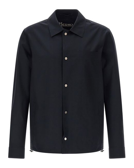 Herno Blue Essence Overshirt for men