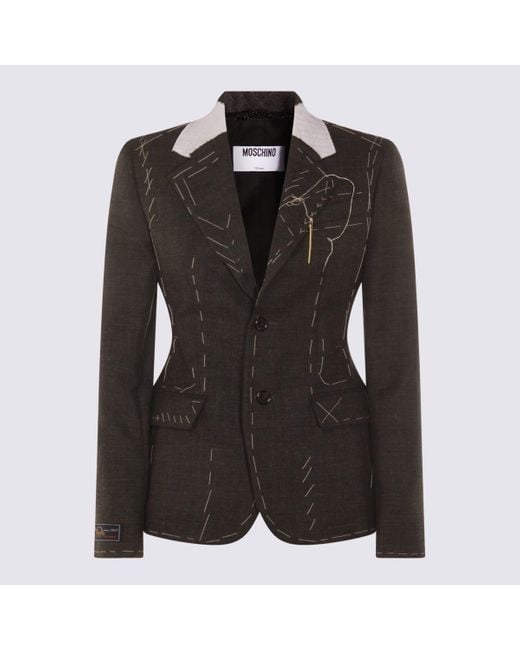 Moschino Black Wool Blazer