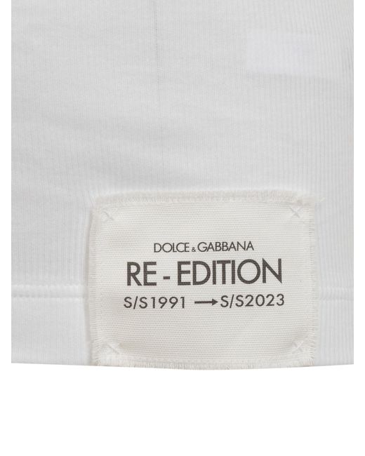 Dolce & Gabbana White Re-edition Tank Top for men