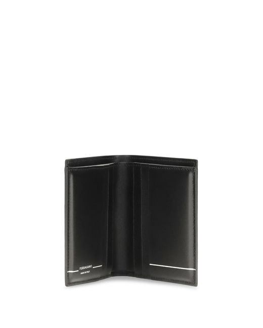 Ferragamo Gray Gancini Bifold Wallet Calf Leather Bos Taurus for men