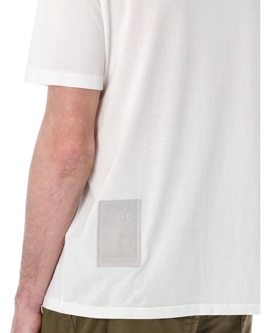 C P Company White Classic T-Shirt for men