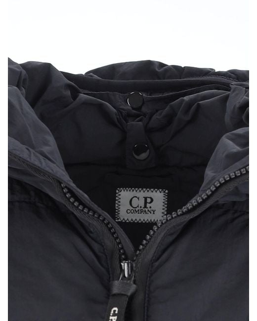 C P Company Blue Quilted Puffer Jacket for men
