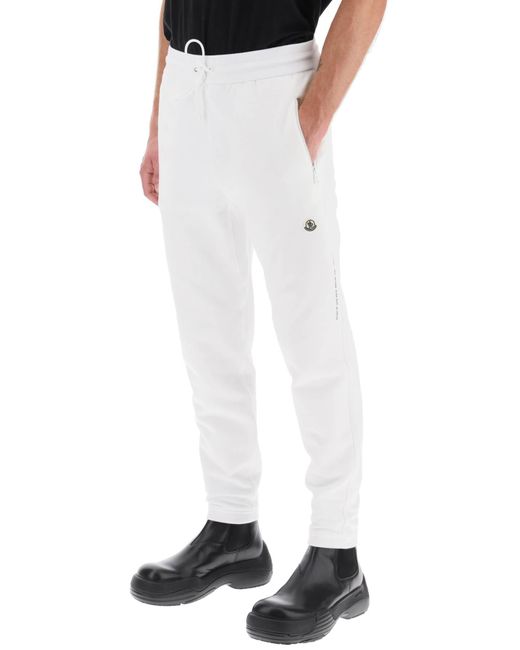 Moncler Genius White Tapered Cotton Sweatpants for men