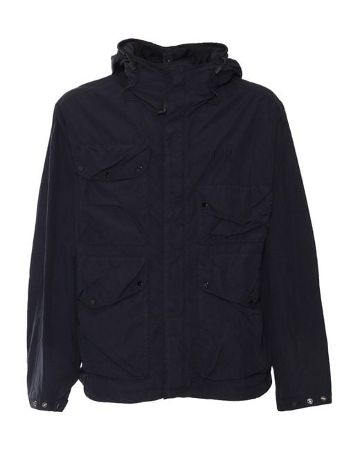 C P Company Blue Relaxed Fit Medium Jacket for men
