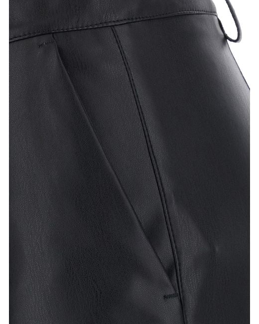 Le Plain Black Eco-Leather Pants Trousers
