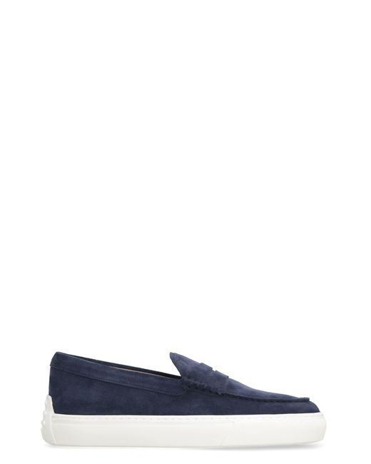 Tod's Blue Suede Loafers for men
