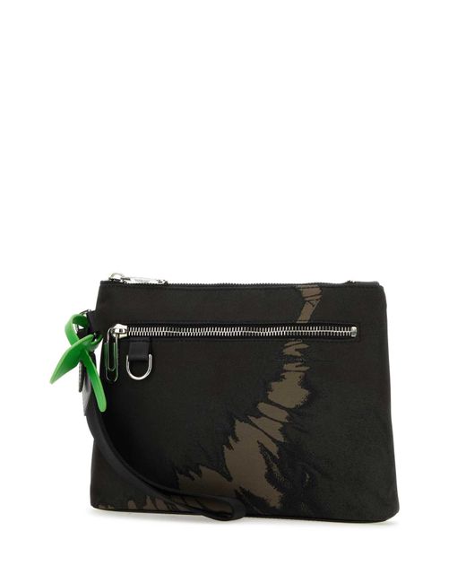 Off-White c/o Virgil Abloh Black Printed Fabric Pouch for men