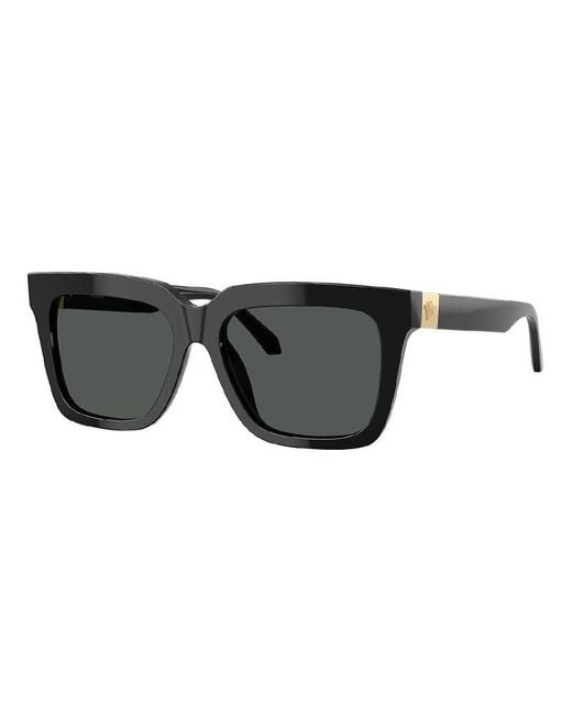 Versace Black Sunglasses Square Full Rim, Havana Frame And Lens Ve4498Gb1-87