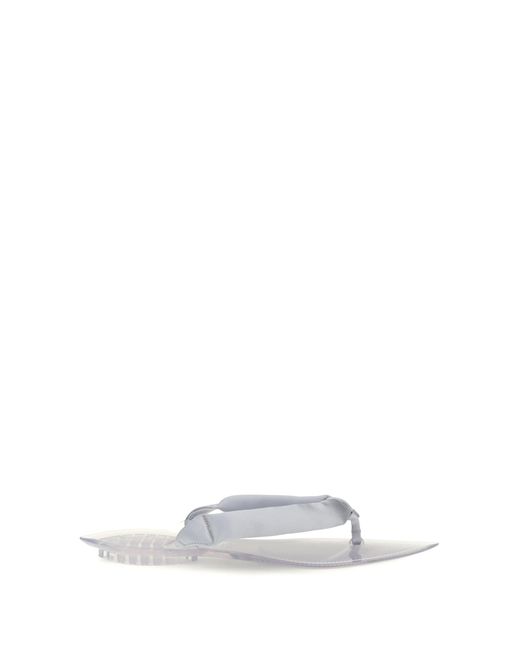 Alaïa White Sandals Satin Flip-Flop Pvc