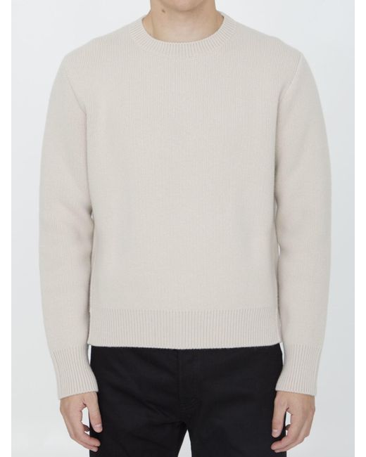 Lanvin White Wool And Cashmere Sweater for men
