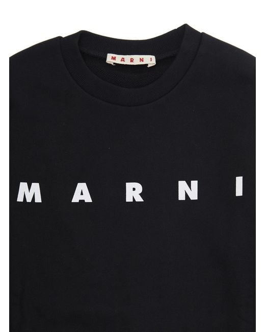 Marni Black Crewneck Sweatshirt Cotton Hoods & Sweatshirts for men