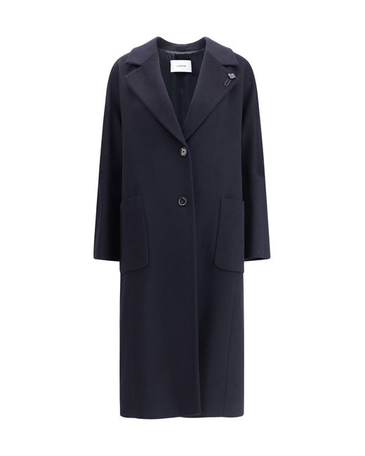 Lardini Blue Cashmere Oversized Coat