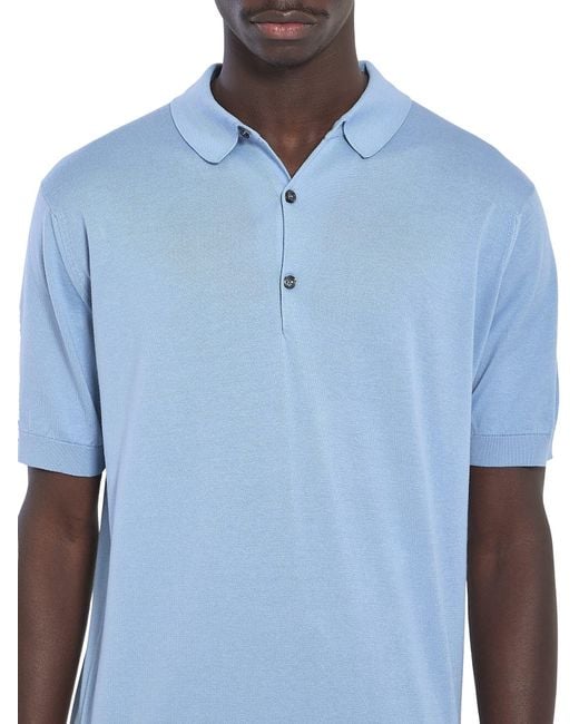 John Smedley Blue Adrian Shirt Ss for men