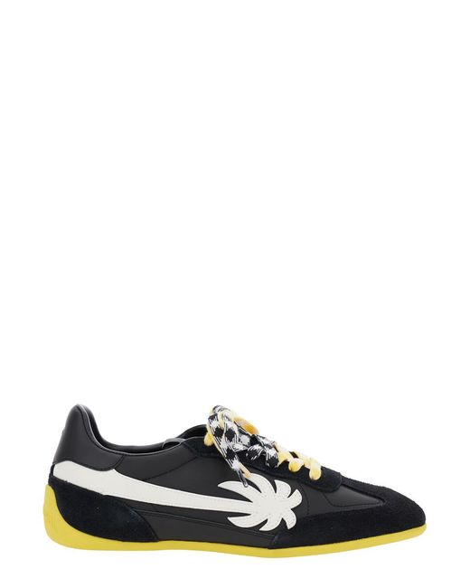 Palm Angels Black Pa 5 Low Top Sneakers With Logo Patch On The Tongue And Contrasting Heel for men