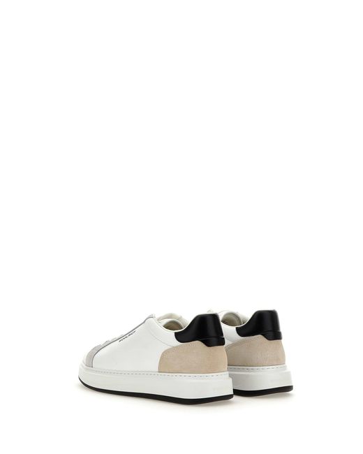 Woolrich White Arrow Leather Sneakers for men