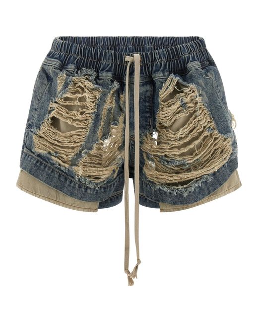 Rick Owens Blue Fog Boxers Shorts