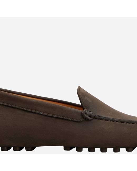 Tod's Brown Moccasins Suede Calfskin Shoe