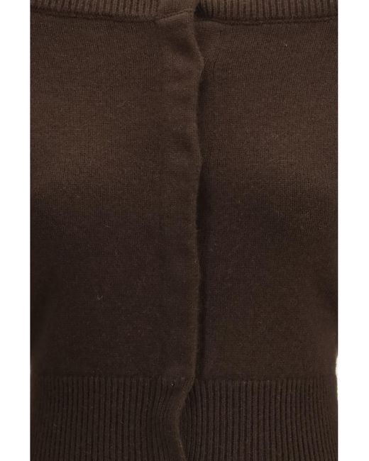 Tom Ford Brown Cardigan Open-Neck Cashmere (Capra Hircus)