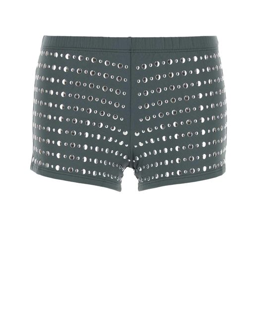 GIMAGUAS Green Dark Stretch Nylon Aro Shorts