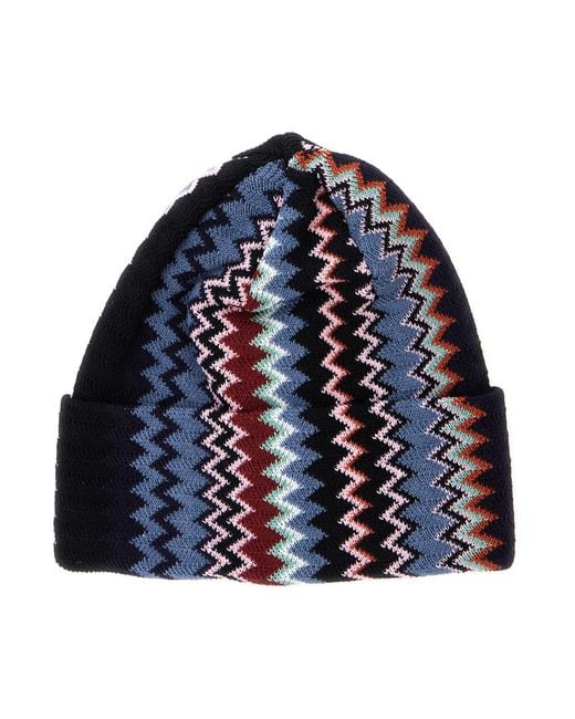 Missoni Blue Hat Tech Fabric Acrylic