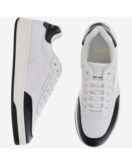 Saint Laurent White Sneakers Sl-61 Leather Trainers for men