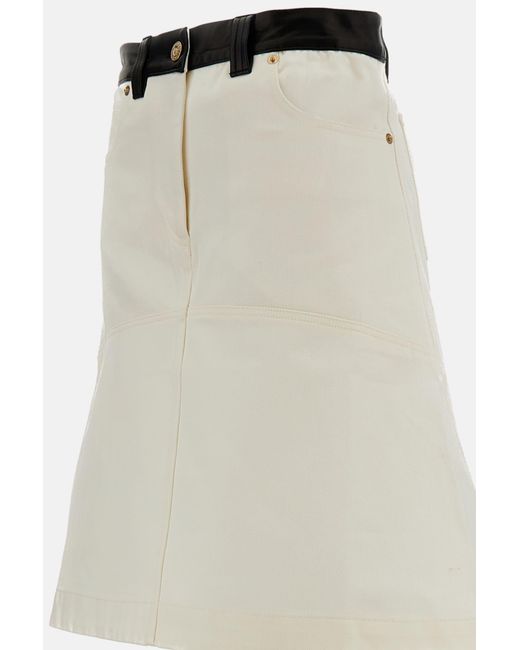 Wales Bonner Natural Cotton Denim Skirt