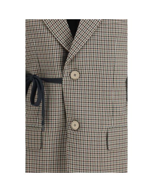Balenciaga Gray Multicolor Lyocell Coat