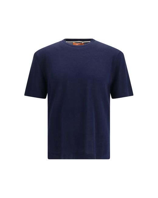 Cruna Blue Cotton Knitted T-Shirt T-Shirts for men