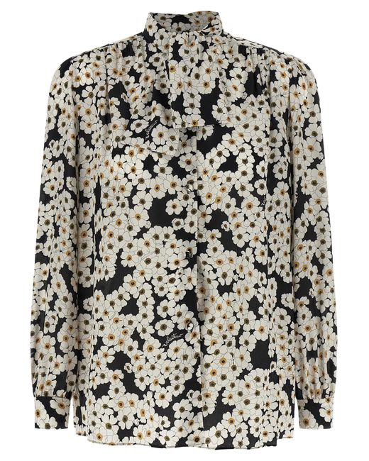 Valentino Garavani Black Après Lhivier Shirt Silk Shirt, Blouse