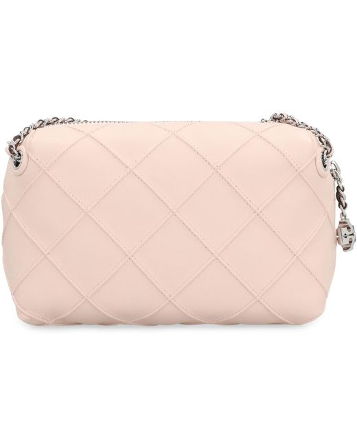 Tory Burch Pink Crossbody Bag Fleming Leather Lamb Shoulder
