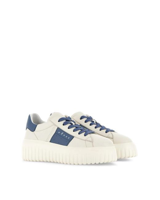 Hogan Blue H-Stripes Logo Sneakers