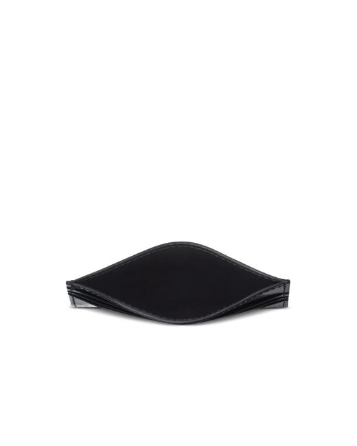Ferragamo Black Diagonal Logo Credit Card Case