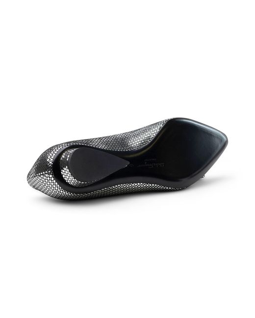 Ferragamo Gray Ballet Shoes