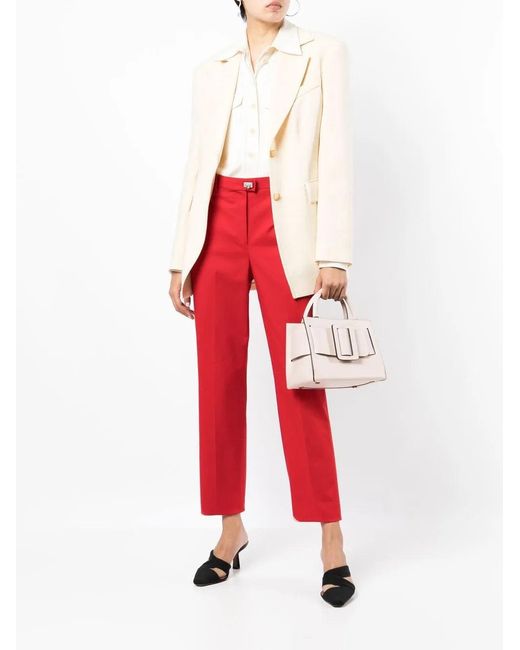 Ferragamo Red Cropped Trousers
