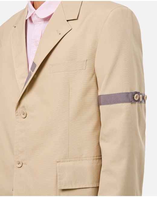 Thom Browne Natural Unstructured Straight Fit Jacket for men