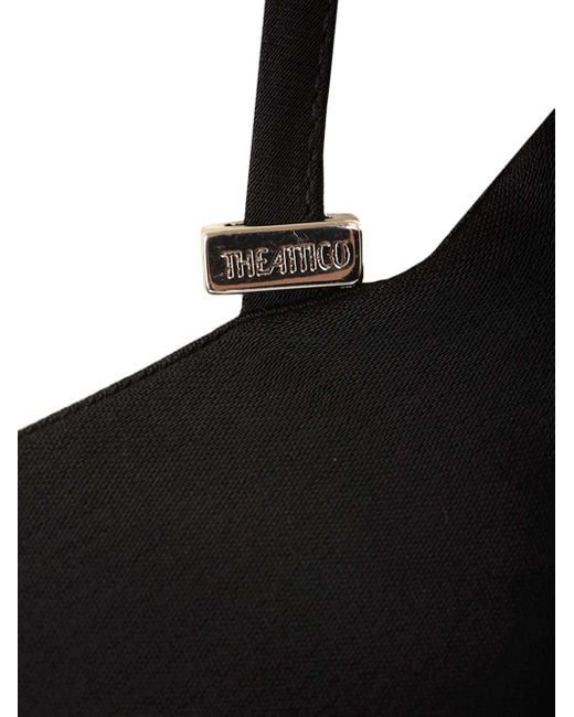 The Attico Black Melva Cut-out Satin Gown
