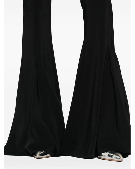 Amen Black High-Waist Trousers Viscose