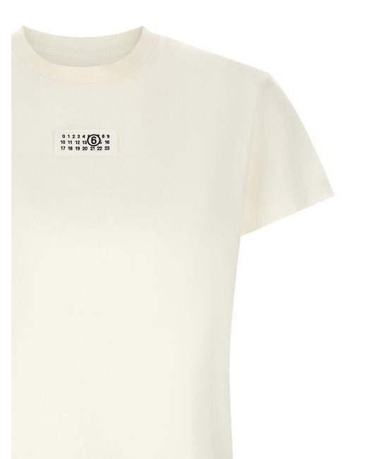 MM6 by Maison Margiela White Cotton T-Shirt