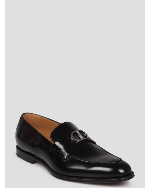 Dior Black Cd Loafers for men