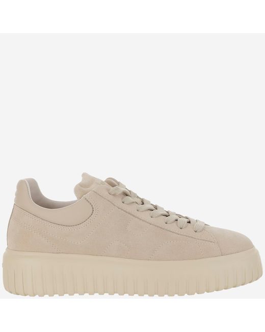 Hogan Brown H-Stripes Sneakers for men
