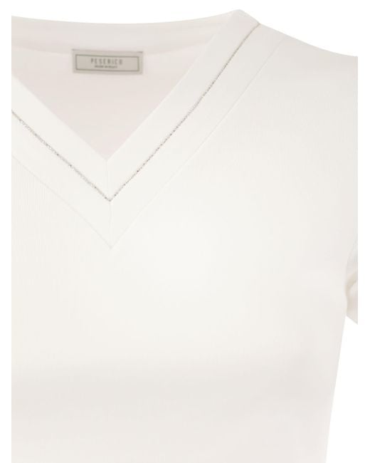 Peserico White T-Shirt Bianco