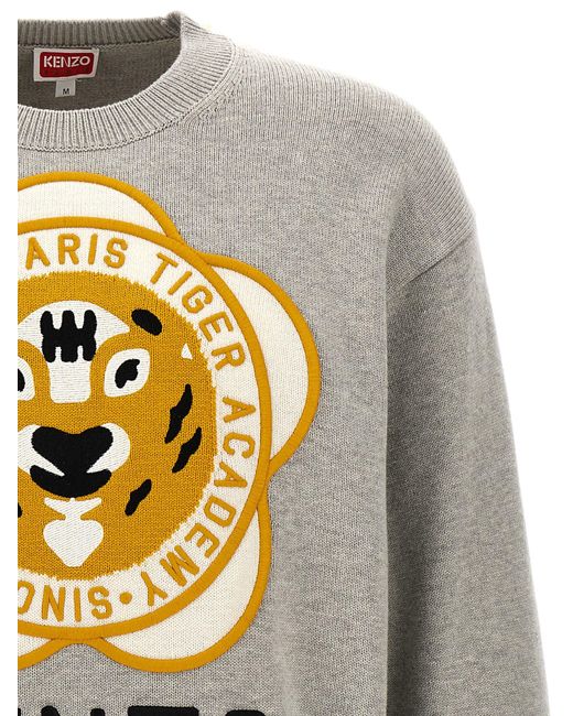 KENZO Gray Tiger Academy Sweater for men