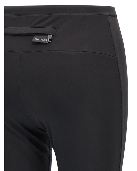 Courreges Black 'Reserved Tech' Leggings