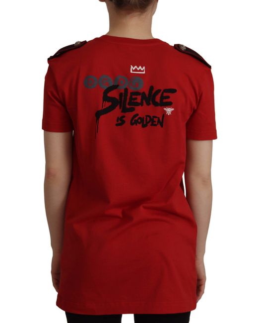 Dolce & Gabbana Red Elegant Crewneck Cotton Tee