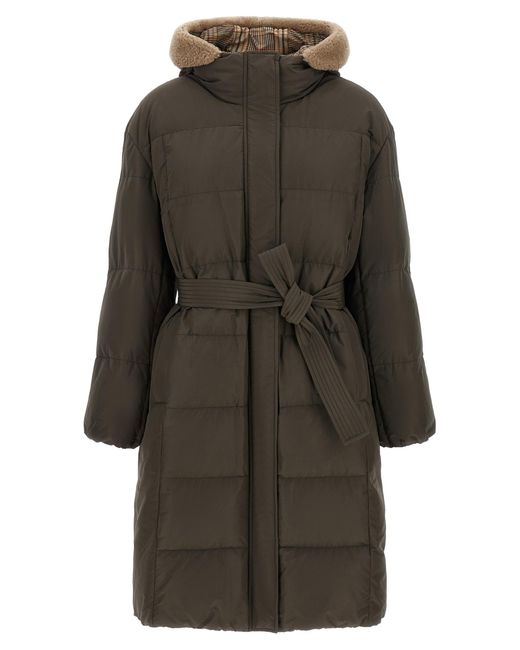 Brunello Cucinelli Gray Cotton Coat Clothing